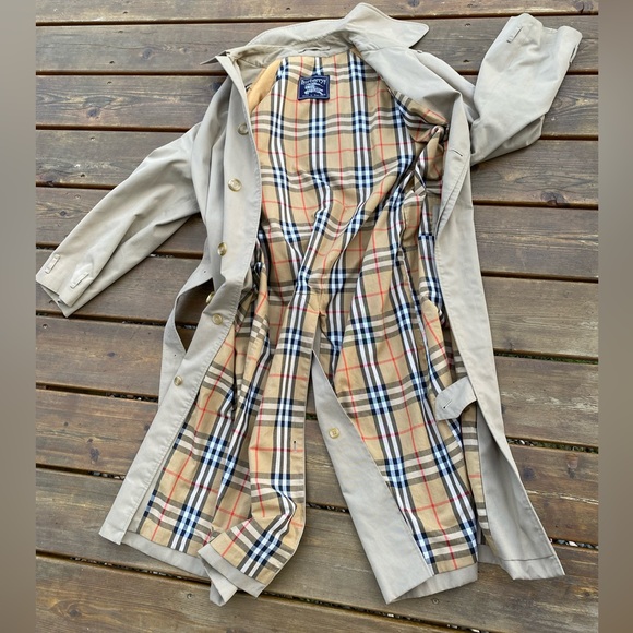 Vintage Burberry Trench w/Nova CHECK Lining🔥Made in 🇬🇧UPSCALE Details🔥GUC/C+ - Picture 3 of 16